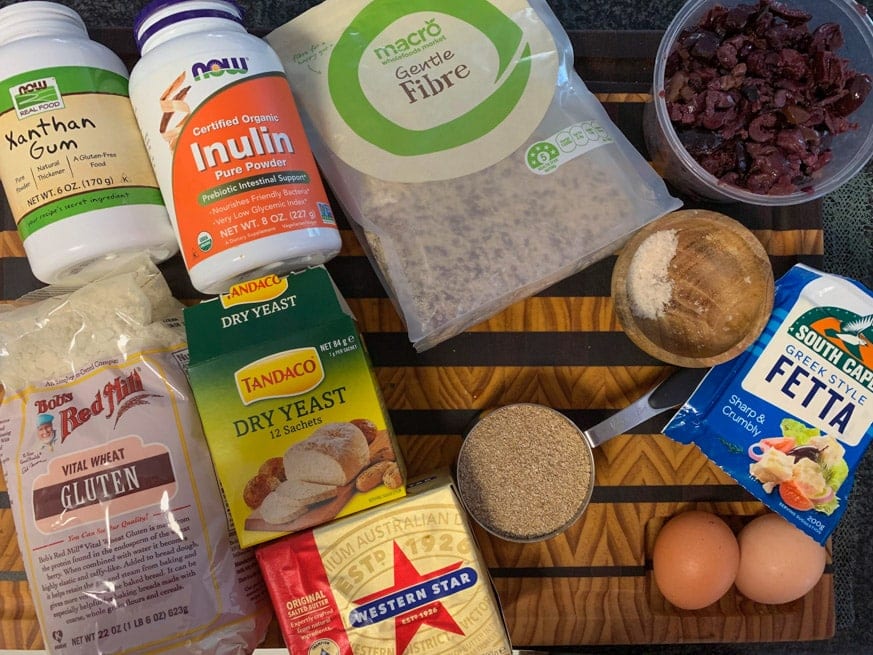 Ingredients for low carb bread