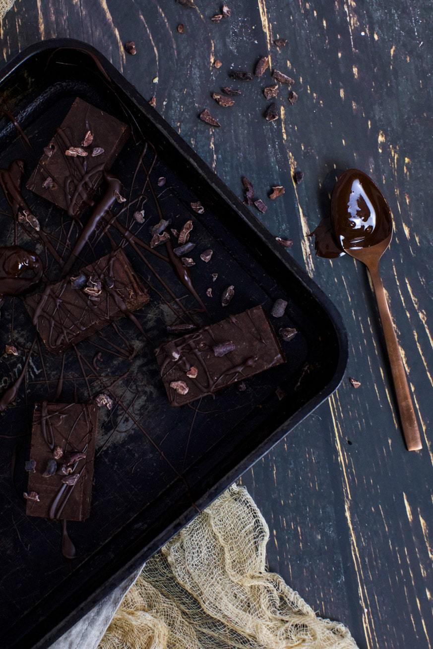 Easy Keto Chocolate Fudge in a baking pan