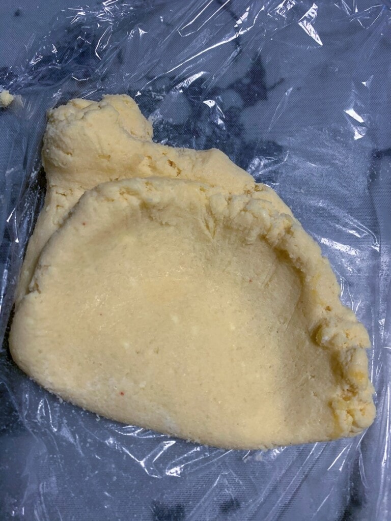 keto pastry in clingfilm