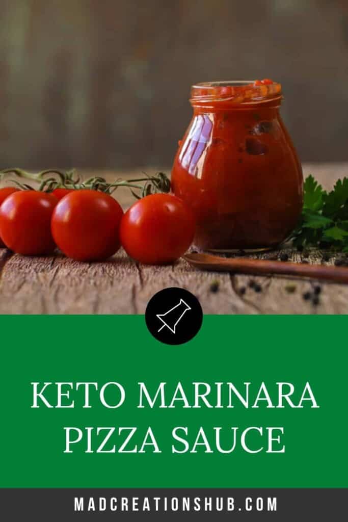 Keto Marinara Pizza Sauce pinterest banner