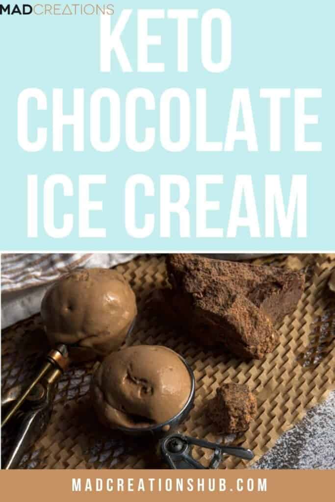 close up of chocolate ice cream scoops