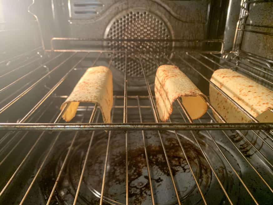 wraps in the oven