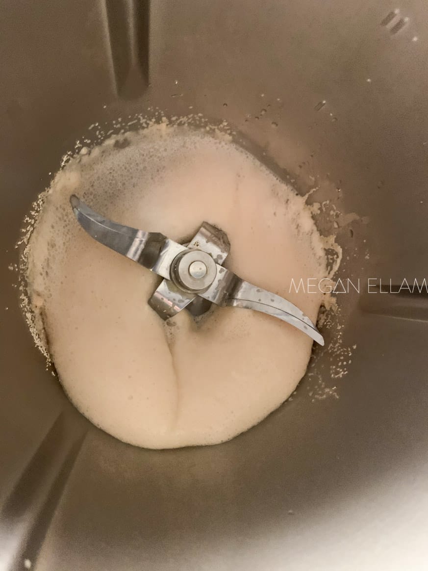 activated yeast inside a thermomix bowl