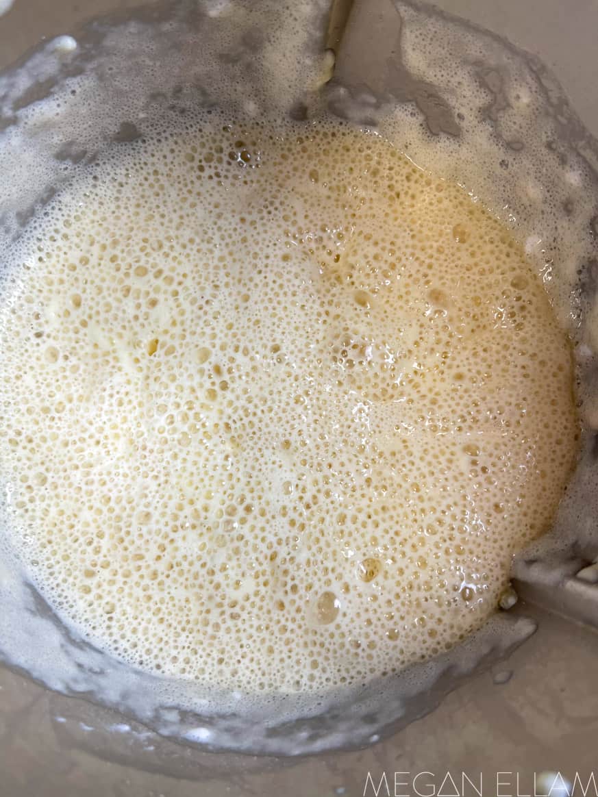 foamy liquid in a bowl