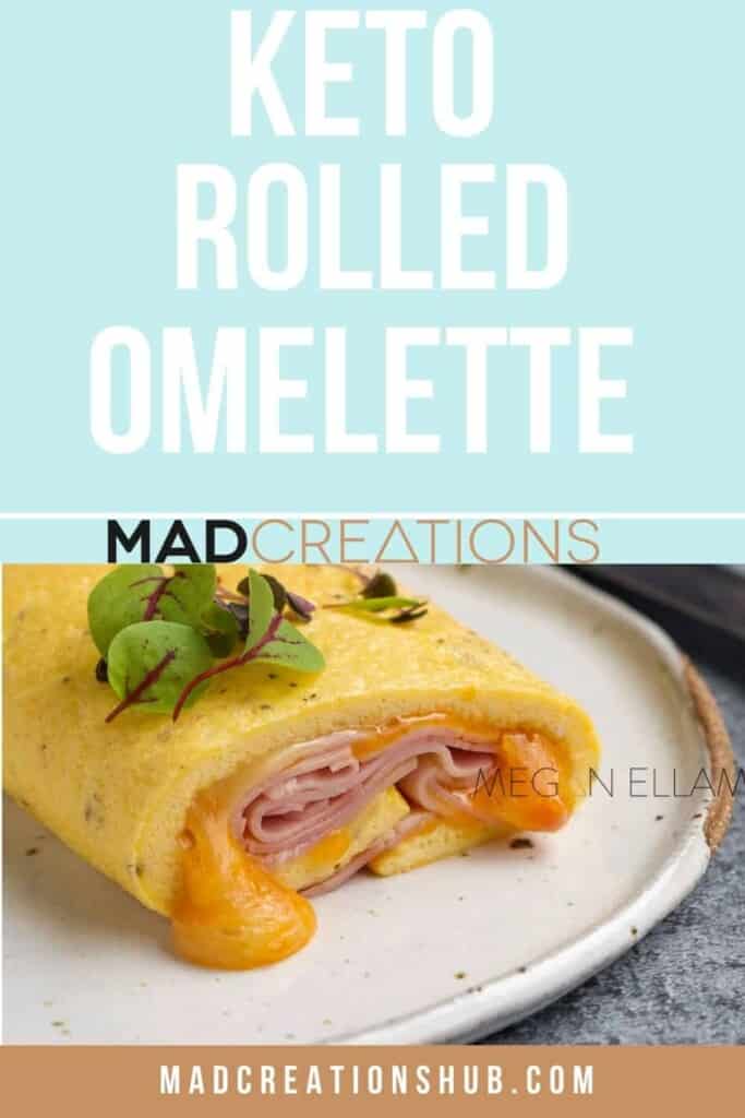 rolled omelet on a plate