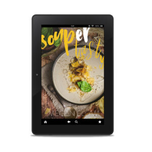 Souper Tasty eBook cover on a black iPad