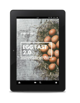 Egg Fast 2.0 eBook cover on a black iPad