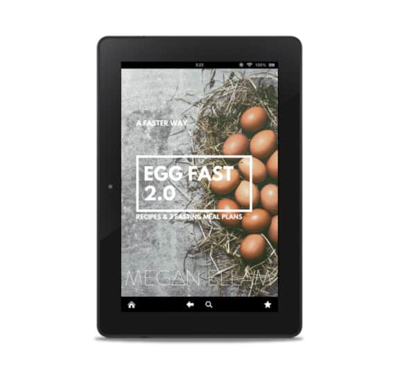 Egg Fast 2.0 eBook cover on a black iPad