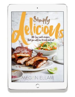 Simply Delicious eBook cover on an ipad.
