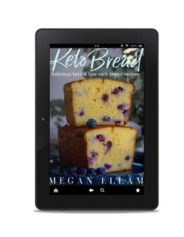 Keto Bread eBook by Megan Ellam cover on a white backdrop.
