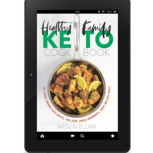 The Healthy Family Keto Cookbook by Megan Ellam eBook on a black tablet.