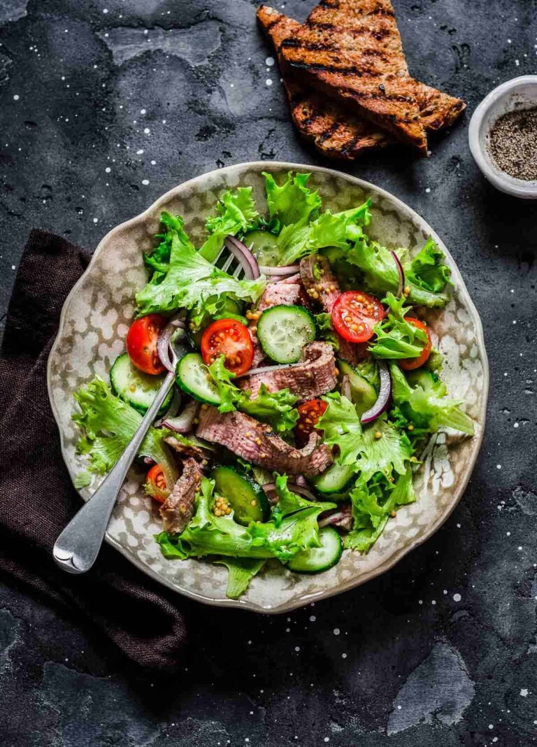 Easy Steak Salad with Mustard Vinaigrette
